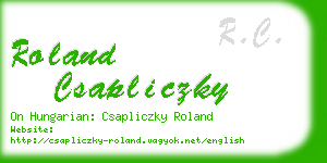 roland csapliczky business card